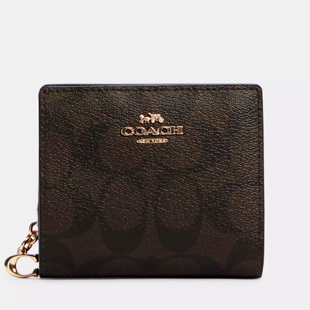 Coach Snap Wallet In Signature Canvas - image 1